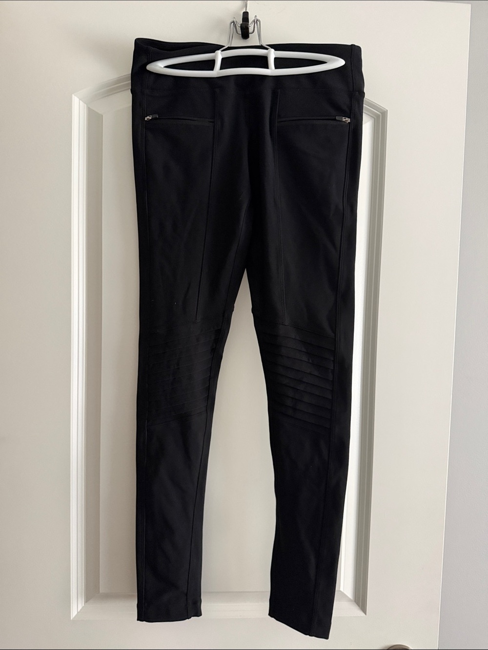 Mondetta Black Moto-Style Ponte Leggings
